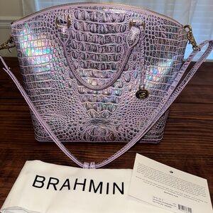 Brahmin Large Duxbury Satchet- violet wonderland